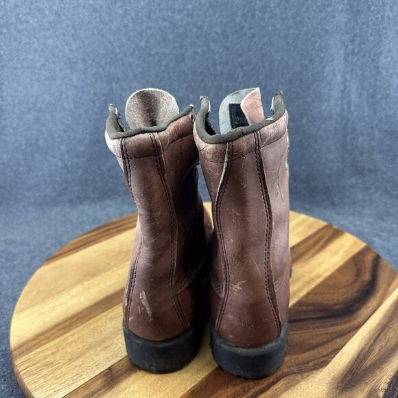Vtg 70s Browning Arms Co Brown Leather Lace Up Work Boots‎ USA Made Vibram Sz 8A main image 7
